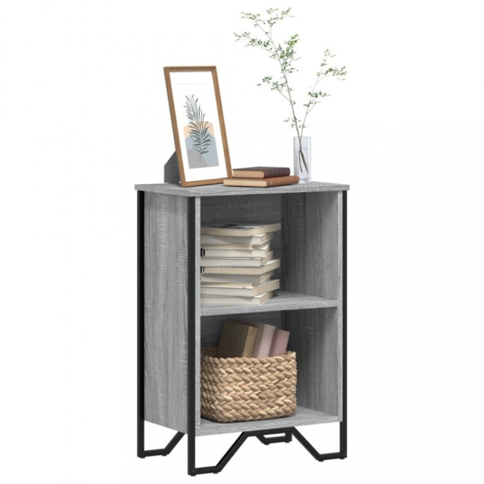 Gossi biblioteca, gri sonoma, 50x31x74,5 cm, lemn prelucrat