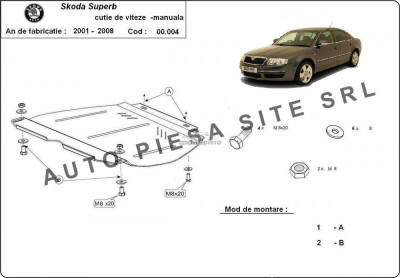 Scut metalic cutie manuala Skoda Superb fabricata in perioada 2001 - 2008 APS-00,004 foto