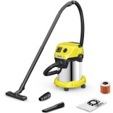 Aspirator umed-uscat Karcher WD 3 P S V-17/4/20 1.628-190.0, Aspirare umeda si uscata, Recipient din otel inoxidabil de 17 L, Furtun 2 m, 1000 W, Filt