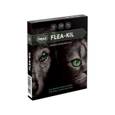 PESS ZGARDA ANTIPARAZITARA CU GERANIOL CAINI TALIE MICA SI PISICI FLEA-KILL 35CM