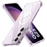 Husa Samsung Galaxy S23 Techsuit Shockproof Clear Silicone MagSafe, transparenta