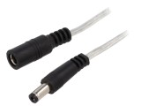 Cablu DC 5m 2x0,5mm2 cu Mufă și Soclu 5,5/2,1