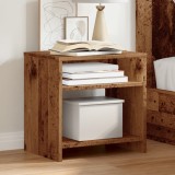 VidaXL Noptiere, 2 buc, lemn &icirc;nvechit, 40x30x40 cm, lemn prelucrat