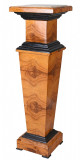 Postament Art Deco din lemn masiv furniruit cu blat din marmura bej CAT010, Consola