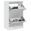 Pantofar Alb 60x34x96.5 cm Lemn Compozit Dulap Pantofi Hol Intrarea Depozitare