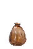 Cumpara ieftin Vaza flori sticla maro ambra 20 x 26 cm