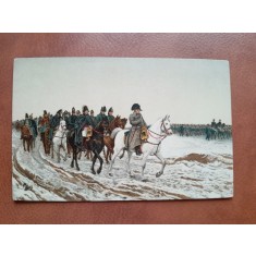 Napoleon Bonaparte, reproducere dupa in tablou de Ernest Meissonier, tip carte postala