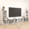 Gossi dulapuri tv, 4 buc., alb, 107x35x37 cm, lemn prelucrat