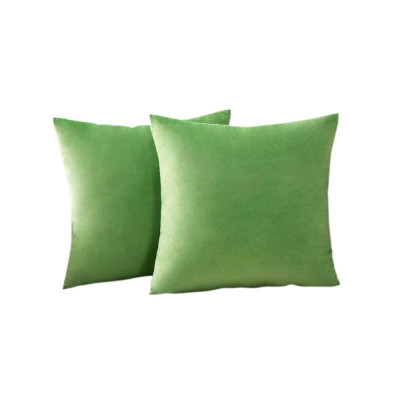 Set 2 huse pernute decorative din catifea cu fermoar, 45x45 cm, Madison, densitate 700 g/ml, Moss green foto