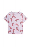 MINI RODINI Tricou Copii Starfall Rib AOP Mov 11 Ani - Bumbac Organic