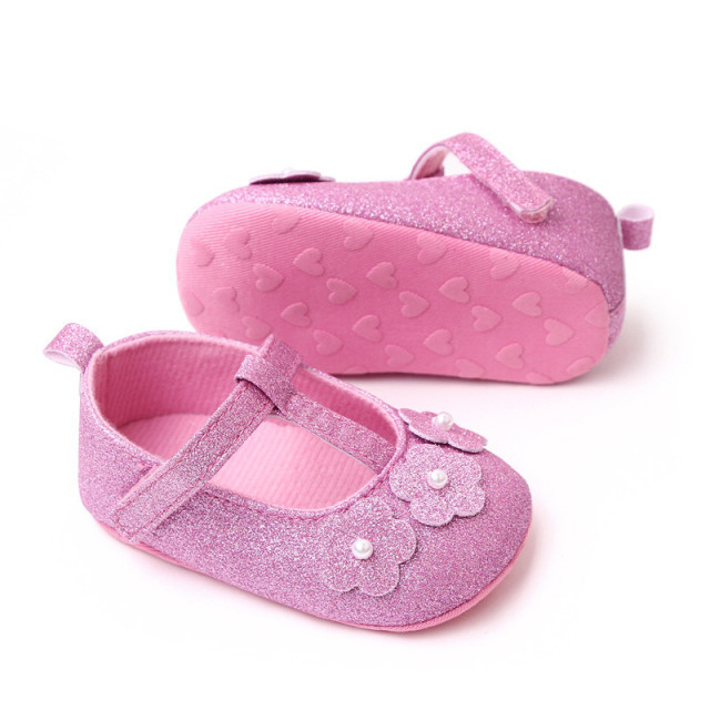 Pantofiori roz ciclamen pentru fetite - Sweety (Marime Disponibila: 9-12 luni