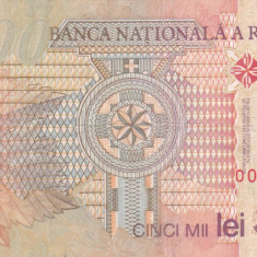 BANCNOTA de 5000 LEI 1998 Seria 007D5449673