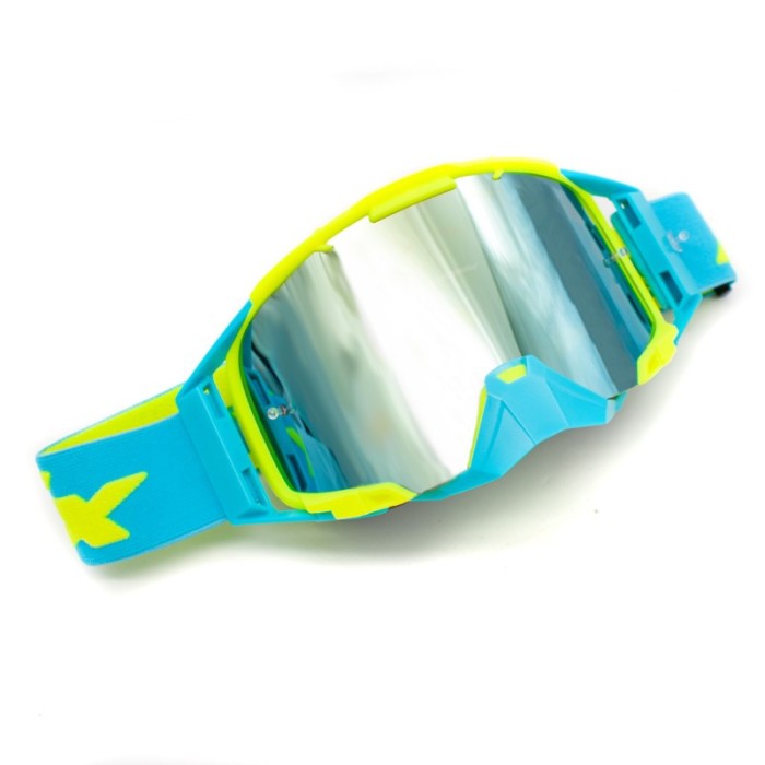 Ochelari cross/atv/enduro, Asix AS3, lentila albastra, culoare rama lime/albastr... Cod Produs: MX_NEW KAI-915