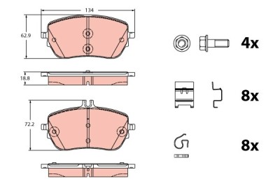 TRW GDB2330 set placute frana,frana disc foto