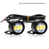 Set 2 LED Auto 23mm Galben 12V 9W cu Suport, Impermeabile IP65, Lumini Pozitie, Semnalizare, Interior, Stop Frana