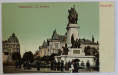 BUCURESTI , MONUMENTUL I. C. BRATIANU , CARTE POSTALA ILUSTRATA , NECIRCULATA foto