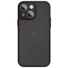 Husa cu protectie la camere si finisaj mat pentru apple iphone, negru - alege modelul! foto