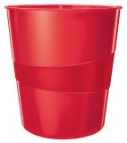 Cos hartii Leitz WOW, PS, reciclabil, 15l, rosu