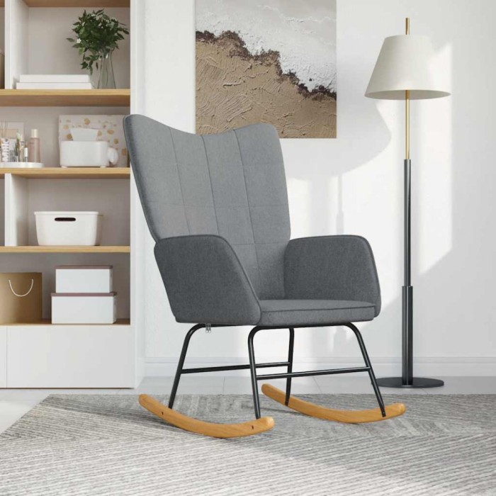 Scaun balansoar, gri deschis, material textil