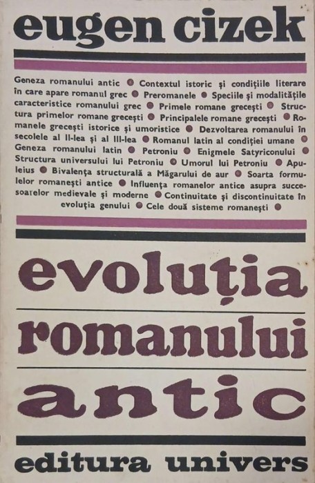 Evolutia romanului antic - Eugen Cizek