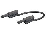 Cablu Masurare ST&Auml;UBLI 10A, 600V, Lungime 1m, Mufe Banana 2mm, PVC, Negru, CAT II