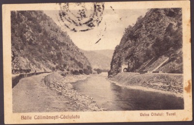 3591 - CALIMANESTI, Railway Tunnel, Romania - old postcard - used - 1933 foto