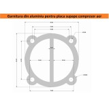 Garnitura aluminiu cilindru cap compresor 65mm 85x85mm CH095 Mod.18