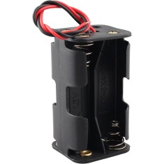 Suport baterii 4xAA, 6V, plastic ABS, fire conexiune, alimentare electronica, Arduino, DIY