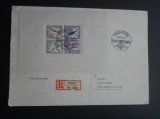 CV1 1936 BLOC GERMANIA REICH OLIMPIADA BERLIN ,PE SCRISOARE RECOMANDATA