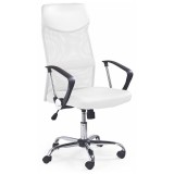 Scaun birou HM Vire, Mesh, Ergonomic, Tetiera cu piele ecologica, Inaltime ajustabila, Mecanism balansare, Rotire 360 , 100 Kg, Alb