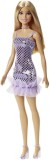 PAPUSA BARBIE TINUTE STRALUCITOARE BLONDA CU ROCHITA MOV, BARBIE - Fashionistas