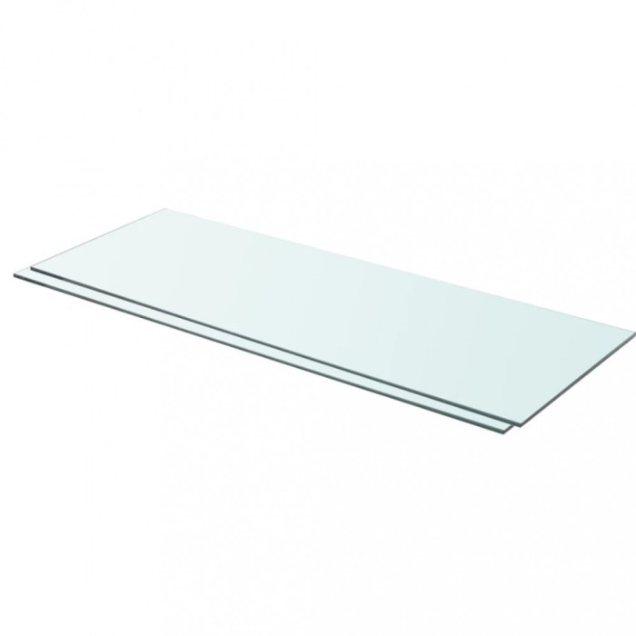 Gossi rafturi, 2 buc., 80 x 30 cm, panouri sticla transparenta