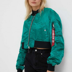 Alpha Industries geaca MA-1 BOXY WMN femei, culoarea verde, de tranzitie