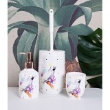 Set pentru baie din portelan cu un papagal CW162, Decorative