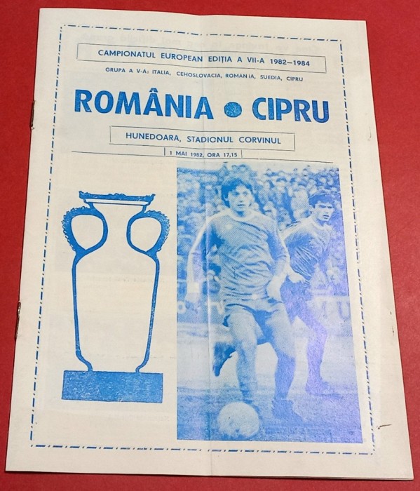 Program meci fotbal ROMANIA - CIPRU (01.05.1982) - (4)