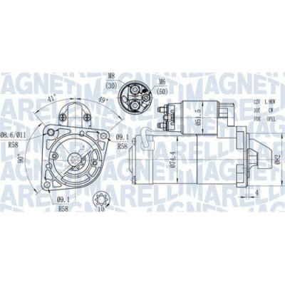 Electromotor Opel Astra H, Astra J, Insignia, Vectra C, Zafira; Saab 9-3, 9-5, 1.9 CDTI, 2.0 BiTurbo CDTI, 2.0 CDTI, 1.9 TiD, 1.9 TTiD, 2.0 TTiD, MAG foto