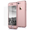 Husa Apple iPhone 7 Plus, FullBody Elegance Luxury Rose-Gold, acoperire completa 360 grade cu folie de sticla