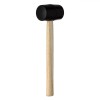 Ciocan Cauciuc, Maner Lemn, Negru, 290g, Oem