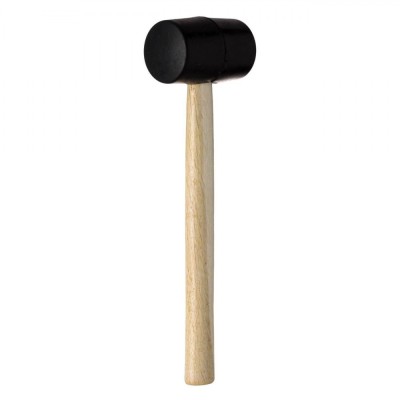 Ciocan Cauciuc, Maner Lemn, Negru, 290g foto
