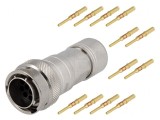 Conector circular RT360 mufă tată crimpat PIN 12
