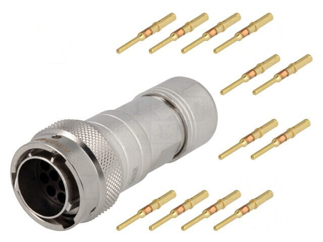 Conector circular RT360 mufă tată crimpat PIN 12
