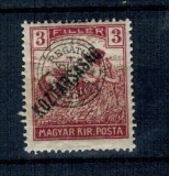 1919 - Emisiunea Oradea, 3filler KOZTARSASAG, eroare, lipsa Bani