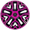 Set 4 Capace Roti 14 inchi (R14), Best Roz-Negru, Compatibile Cu Mercedes-Benz