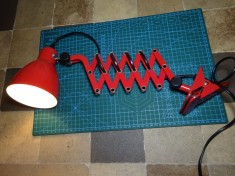 Lampa prindere clip tip foarfecă (pantograf)/veioza vintage