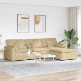 VidaXL Canapea modulară cu taburet și perne, gri-verzui 3321081