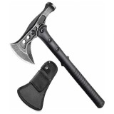 Cumpara ieftin Topor 2 in 1 IdeallStore&reg; cu Ciocan, Husa, Otel Inoxidabil, 39cm, Negru, Camping, Durabil
