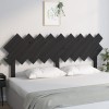 VidaXL Tăblie de pat, negru, 178x3x80,5 cm, lemn masiv de pin 819239