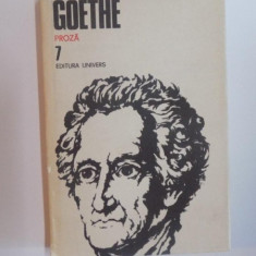 OPERE , VOL. VII PROZA de GOETHE , 1988
