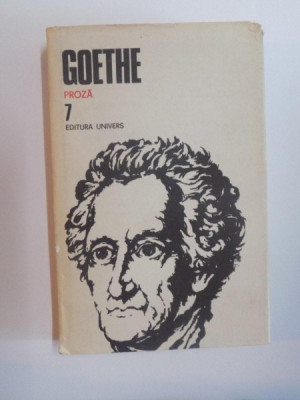 OPERE , VOL. VII PROZA de GOETHE , 1988 foto