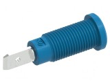 Conector banană 2mm soclu 10A 600V albastru 29,2mm